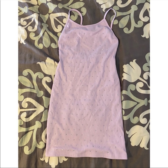 Tiger Mist Rhinestone Diamond Ribbed Bodycon Dress - Picture 5 of 7